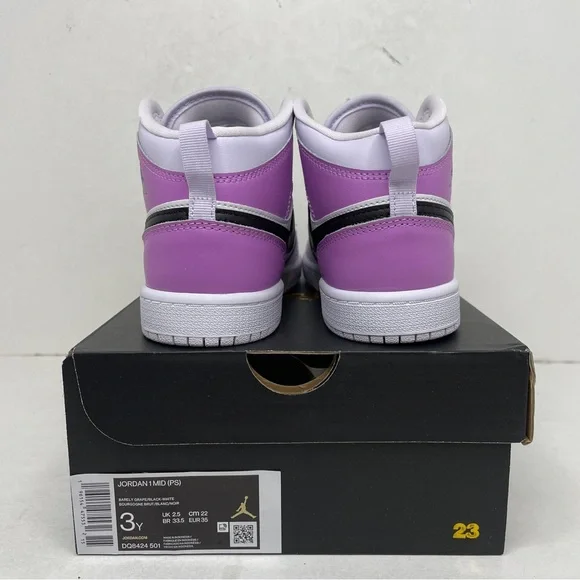 Nike Air Jordan 1 Retro Mid PS “Barely Grape” 2023 - Picture 4 of 4